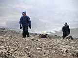 Ecuador Cotopaxi 02-04 Peter Ryan And Charlotte Ryan Hiking To Jose Ribas Refuge The wind howled and the hail stung our faces as Peter Ryan and Charlotte Ryan struggled in the 0C weather towards the Jos� Ribas refuge (4800m).